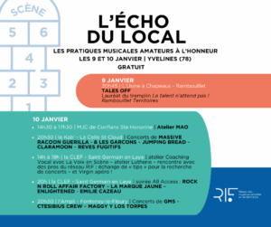 L'Echo du Local #1, concerts et ateliers dédiés à la pratique musicale dans les Yvelines.